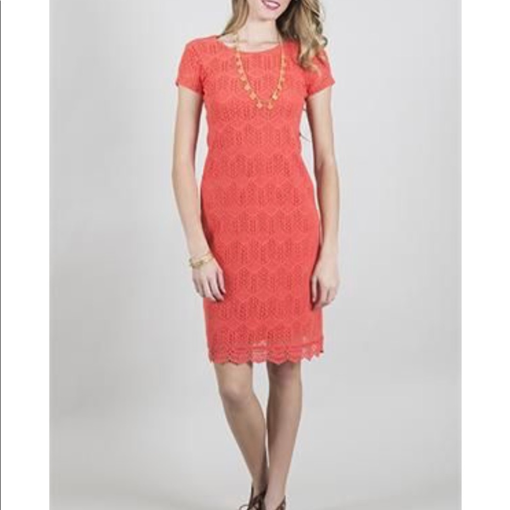 Gorgeous Coral Lace Dress